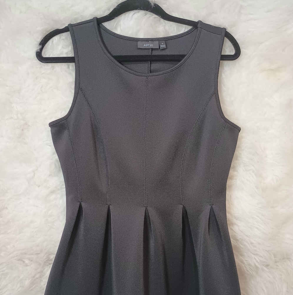 Apt.9 Black and White Striped Sleeveless A-line Dress Size M - Picture 4 of 9